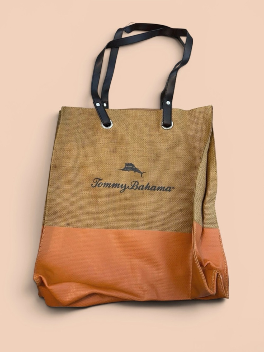 Tommy Bahama Burlap/Jute Tote Bag